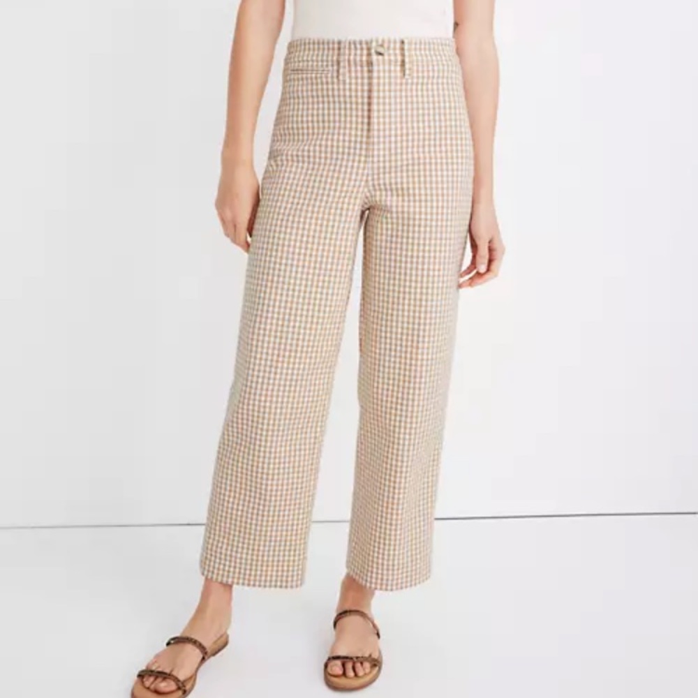 ISO Madewell Emmett Slim Wide Leg Crop Pants
